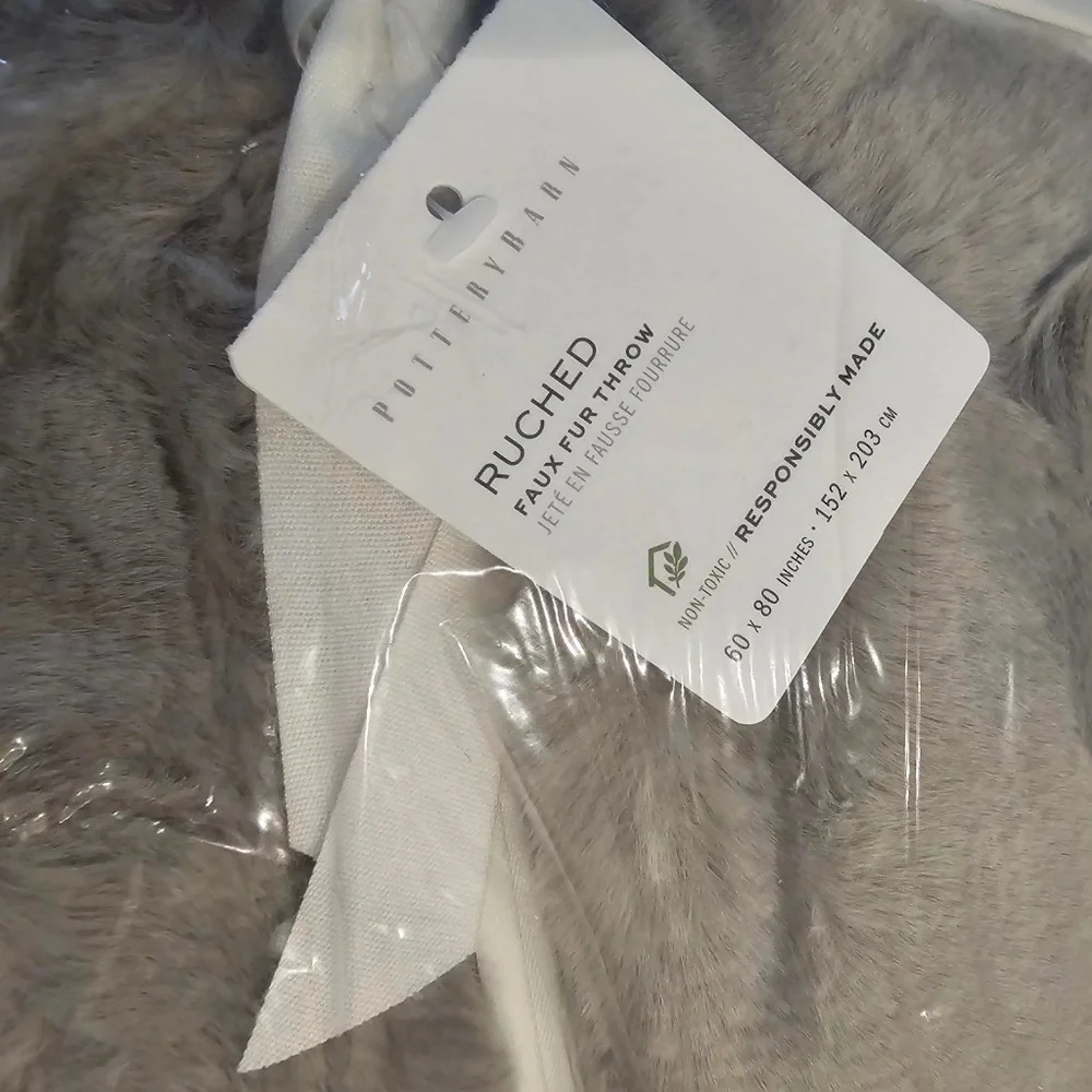 Faux fur throw NEW